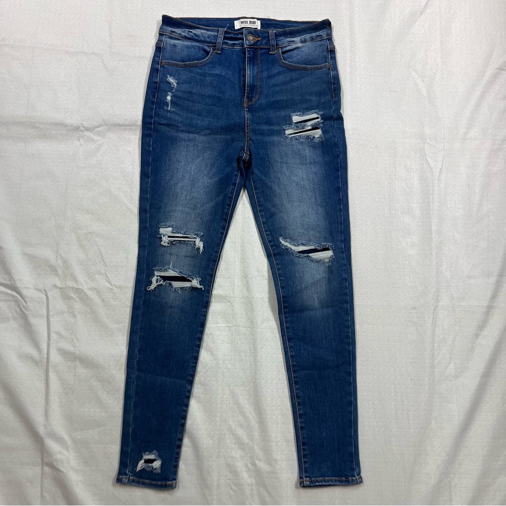 Wax jeans ladies Distressed Blue Jeans size 11/30